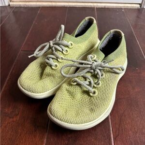 allbirds Olive Green Tree Runner Knit Lace-Up Sneakers